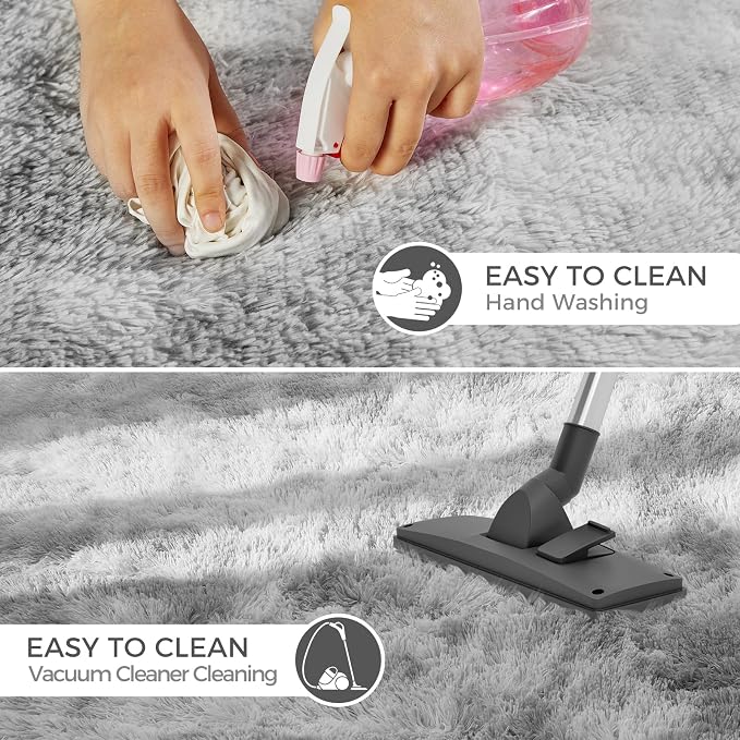 Ultra Soft Rug for Living Room, 6X9 Fluffy Shag Area Rug for Bedroom, Modern - Image 6