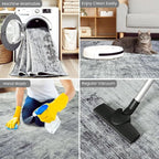 Toneed Abstract Area Rug 9x12 Modern Washable Rug Soft Non Slip Rug Low Pile - Image 7