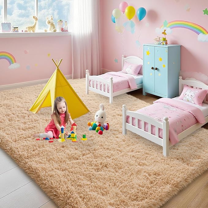 Mugorn 6x9 Rugs for Living Room, Large Fluffy Area Rugs for Bedroom, Soft - Image 2