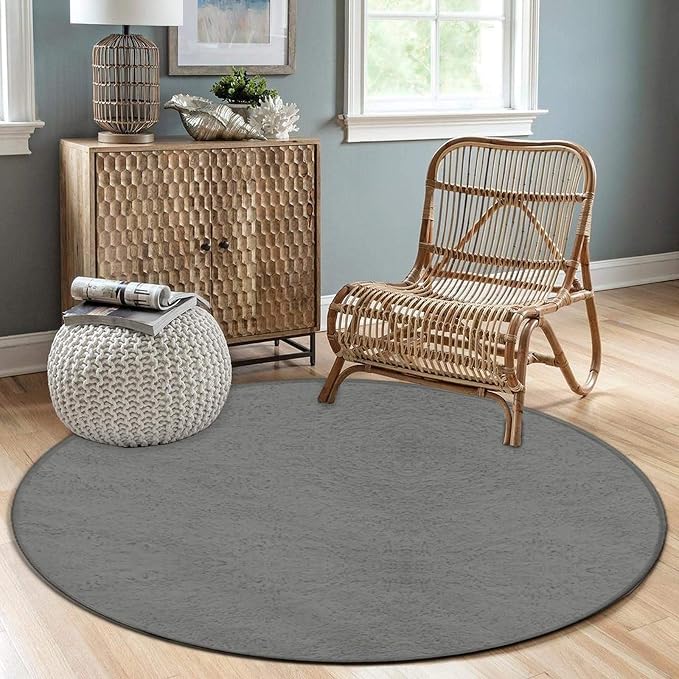 Room Sofa Yoga Soft Round Carpet, Home Decor Non Slip Kitchen Office Circle Rug - Image 3