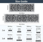 Yamaziot Washable Runner Rug 2x6 – Non Slip Boho Floral Hallway Runner Rug - Image 2