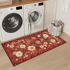 DUKINO 2x4 Rug for Entryway, Washable Kitchen Floral Runner Rug - Image 7