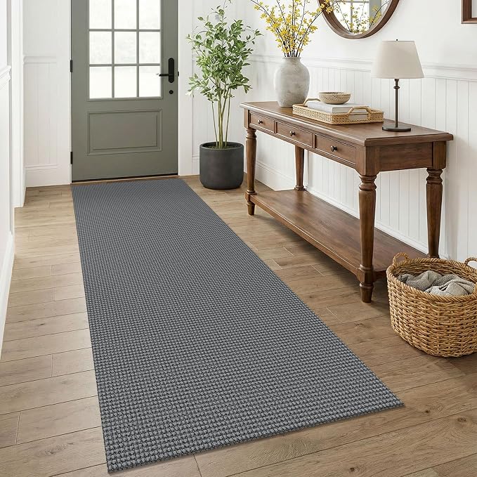 KOZYFLY Woven 3x7 Washable Kitchen Runner Rug, Non Slip Wide Runners by KOZYFLY