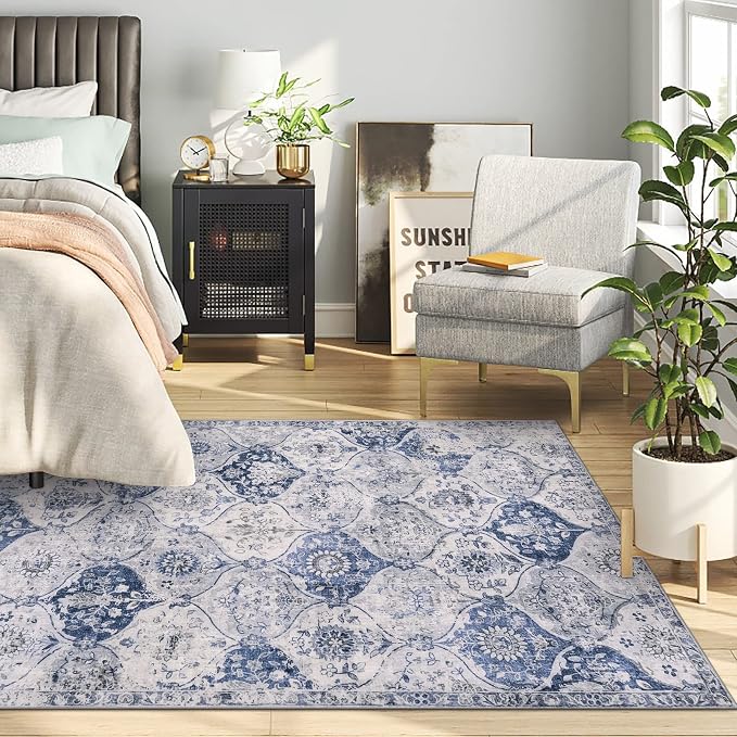 Lahome Moroccan Trellis Washable Small Area Rug, 3x5 Area Rug - Image 5