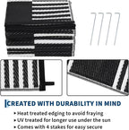 Garvee Waterproof Outdoor Rug 8x10, Checkered Foldable Plastic Straw Patio - Image 4