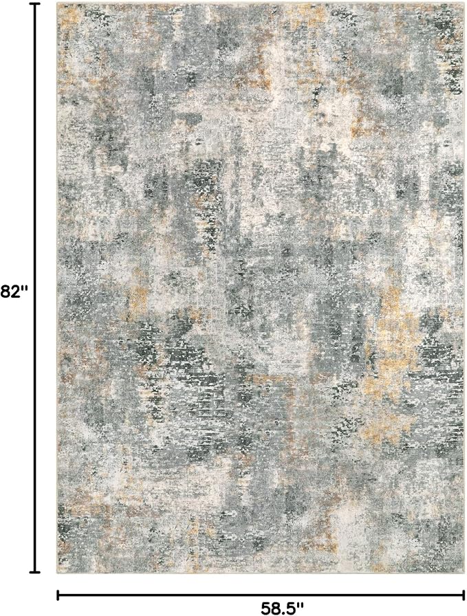 Lahome Washable 5x7 Area Rugs for Living Room, Soft Contemporary Low Pile - Image 2