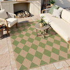 Lahome Colette Checkered Washable Rugs 5x7, Farmhouse Non Slip Non Shedding - Image 2