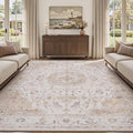 PADOOR 5X7 Area Rug, Rugs for Living Room, Soft Beige Rugs for Bedroom by PADOOR