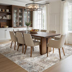 UERMEI Square Area Rugs : Washable 12x12 Neutral Modern Abstract Carpet - Image 3