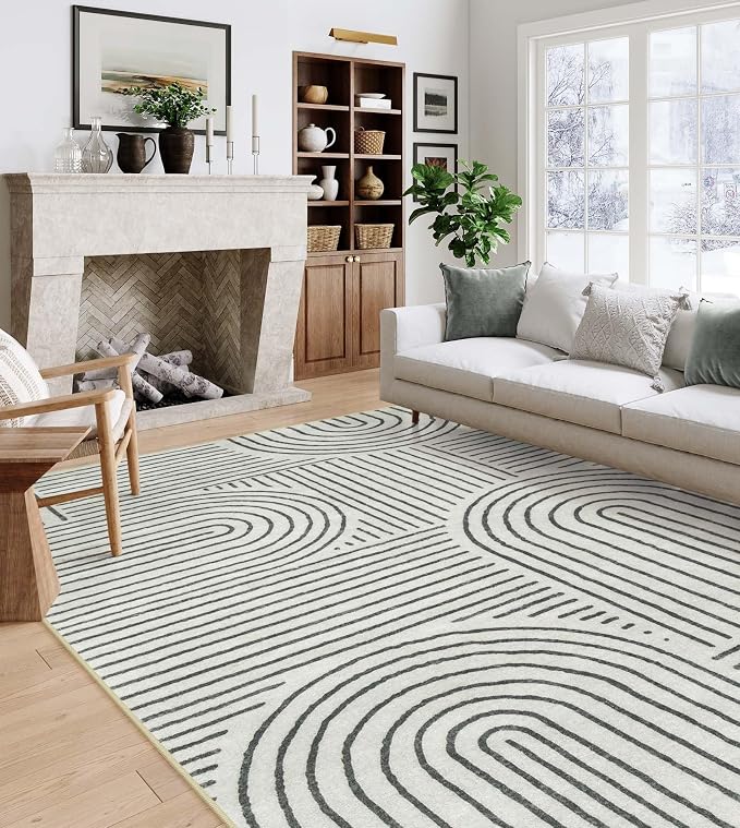 Lahome Abstract 9x12 Area Rugs for Living Room Bedroom, Soft Washable Rugs 9x12 - Image 4