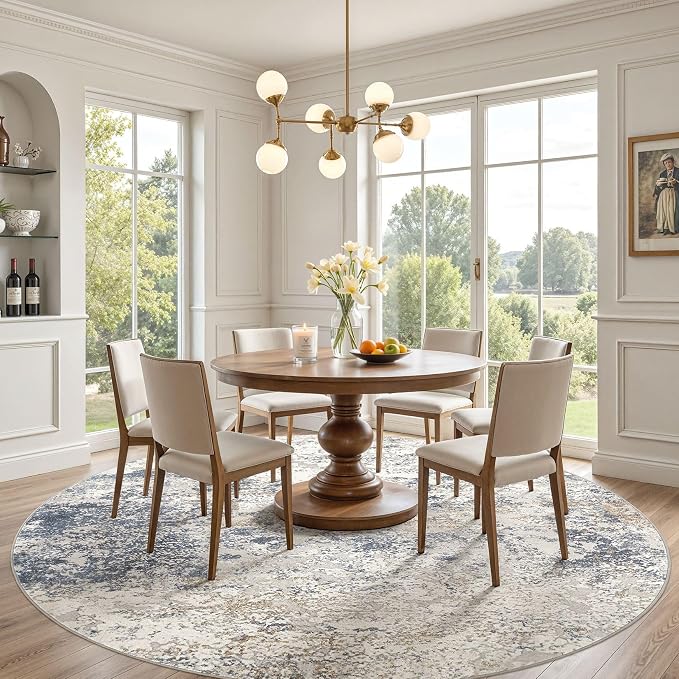 DMOYEST 10ft Round Area Rug Living Room Rugs - Image 2