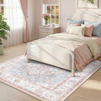 CAPALOCA Machine Washable Rugs Nursery Rug Sq4ft Cute Girl Non Slip Low Pile - Image 3