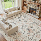 10x14 Area Rugs Washable Rug: Large Boho Living Room Rug Soft Non-Slip Low Pile - Image 3