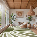 Lahome Green Area Rug: 5'x7 'Ultra-Thin Machine Washable & Non-Slip - Image 7