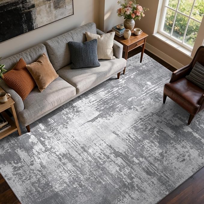 5x7 Ft Area Rugs for Living Room, Soft Non-Slip Washable Rugs Modern Abstract - Image 2
