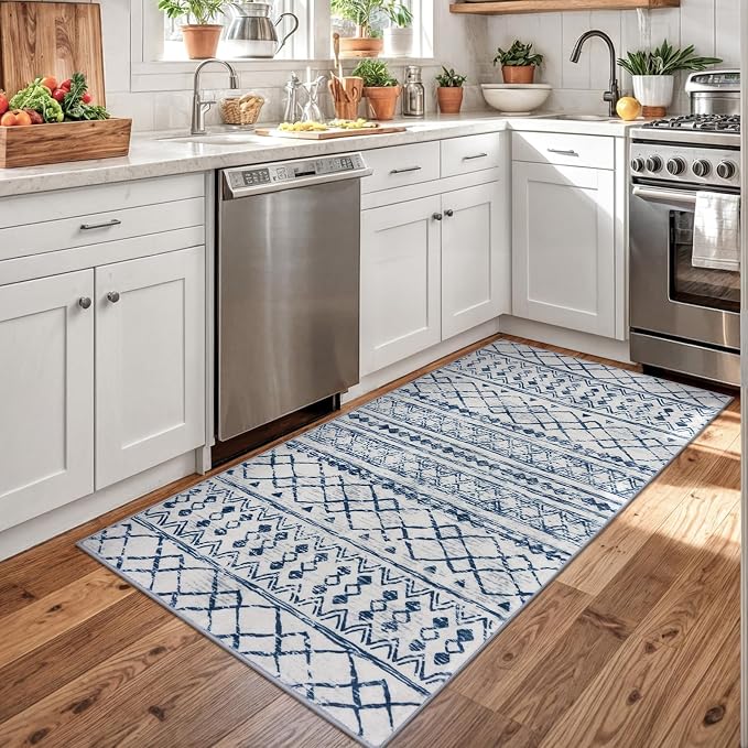 KUTA Vintage Boho Washable Rugs 3x5, Moroccan Non Slip Entryway Rug - Image 2