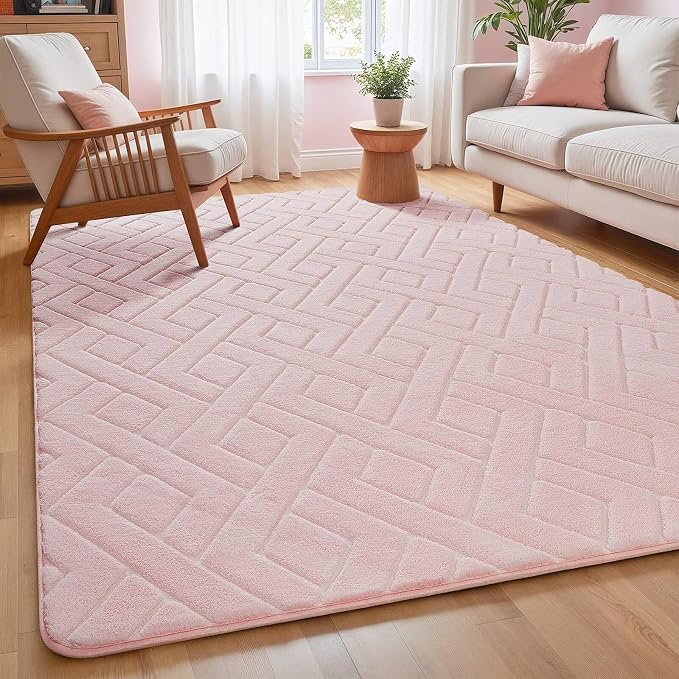 Macgace Ultra Soft Pink Area Rug by Macgace