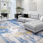 RELEANY Washable Area Rugs 10'x14' Non-Slip Modern Abstract Soft by RELEANY