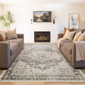 Rugxara 5X7 Washable Area Rug for Living Room, Vintage Large Boho Rugs for by Rugxara
