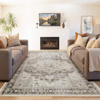 Rugxara 5X7 Washable Area Rug for Living Room, Vintage Large Boho Rugs for by Rugxara