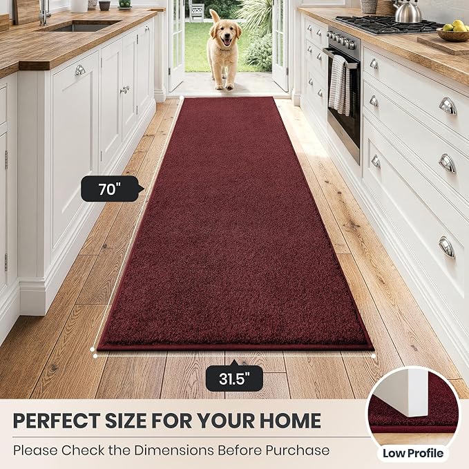 PURRUGS Dirt Trapping Door Mat 31.5" x 70", Non-Slip Machine Washable Entryway - Image 8