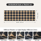 Lahome Checkered Easy Jute Non Slip Kitchen Runner, Checkerboard Indoor Outdoor - Image 2