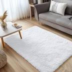 OLANLY 4x5 Machine Washable Accent Rug, Soft Fluffy Shaggy Area Rug - Image 5