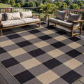 Tangsoo Checkered Easy Jute Rug 5x7 Large Washable Area Rug by Tangsoo