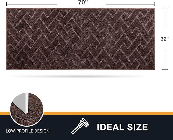 PURRUGS Dirt Trapping Door Mat 32" x 70", Non-Slip Machine Washable Entry Rug - Image 2