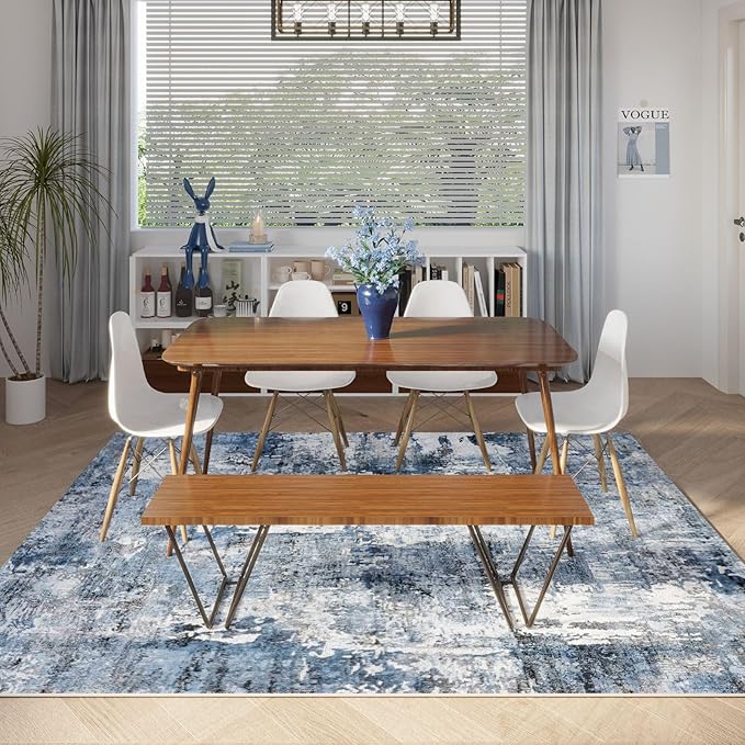 Rugcomf 8x10 Rug Washable Boho Rug Soft Large Area Rug Non-Slip Non-Shedding - Image 5