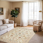 Rugxara Floral Rug for Living Room Bedroom, 3x5 Washable Area Rug, Vintage Boho - Image 4