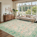 Rugxara Floral Rug for Living Room Bedroom, 8x10 Washable Rug, Large Non Slip by Rugxara