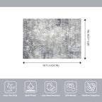 4x5 Washable Entryway Rug – Non-Slip Modern Abstract Indoor Area Rug - Image 2