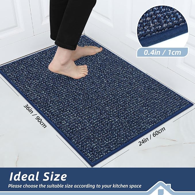 BEQHAUSE Kitchen Rugs 24"x36", Non-Slip Kitchen Mats - Image 2