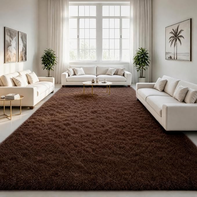 LOCHAS Ultra Soft Indoor Modern Area Rugs Fluffy Living Room Carpets by LOCHAS