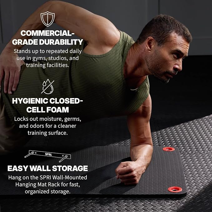 SPRI Hanging Exercise Mats for Gyms, Closed-Cell Foam Yoga & Fitness Mats - Image 3