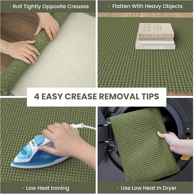 IOHOUZE Washable Area Rug 3x5 Non Slip Rubber Backed Woven Rugs - Image 6