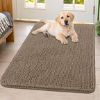 Smiry Dog Door Mat for Muddy Paws 40x32, Absorbent Dirt Trapper, Non-Slip by Smiry