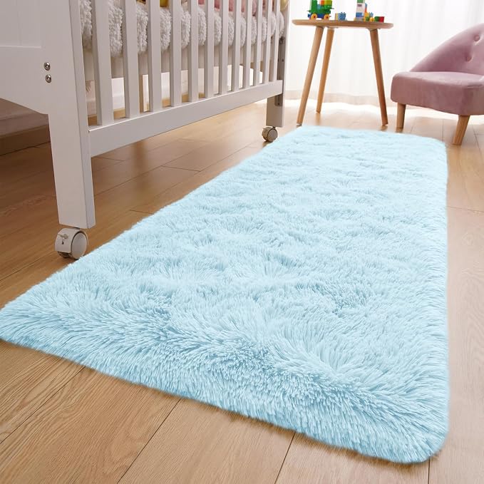 YJ.GWL Fluffy Runner Rugs for Bedroom Living Room Soft Shag Area Rug 2x6 Feet - Image 7