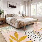 Lahome Washable Pink Area Rug 9x12 - Image 7