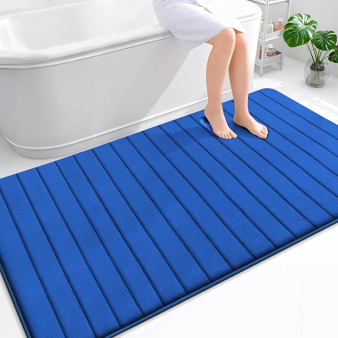 OLANLY Memory Foam Bath Mat 70x46, Super Soft Absorbent Bathroom Rugs, Quick Dry by OLANLY