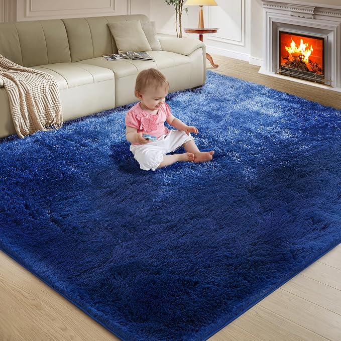 Ultra Soft Rug for Living Room, 4X6 Fluffy Shag Area Rug for Bedroom, Modern - Image 9