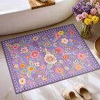 RELEANY Floral 2x3 Area Rugs Washable Print Boho Cute Carpet Non Slip Flower - Image 2