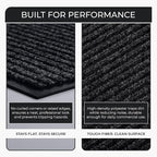 Commercial Door Mat 4'x8' Charcoal, Heavy Duty Industrial Floor Mat - Image 5