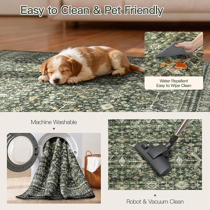 Lofus 2x5 Area Rug for Hallways, Low Pile Soft Carpet Runner for Kitchen - Image 6