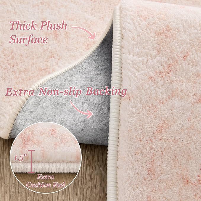 Latte&Fog Ultra Soft Thick Plush Bounce-Back, 5x7 Area Rugs - Image 5