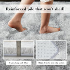 Fluffy Rug Shag Area Rug, Mottling Grey 4x6 Area Rugs - Image 6