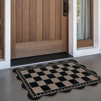 Checkered Easy Jute Entryway Rug, 2x3 Washable Non Slip Kitchen Rug, Indoor - Image 9