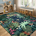 LIVEBOX Washable Jungle Dark Green Rugs 9x12 - Image 2