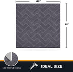 PURRUGS Dirt Trapping Door Mat 48" x 48", Non-Slip Machine Washable Entry Rug - Image 2